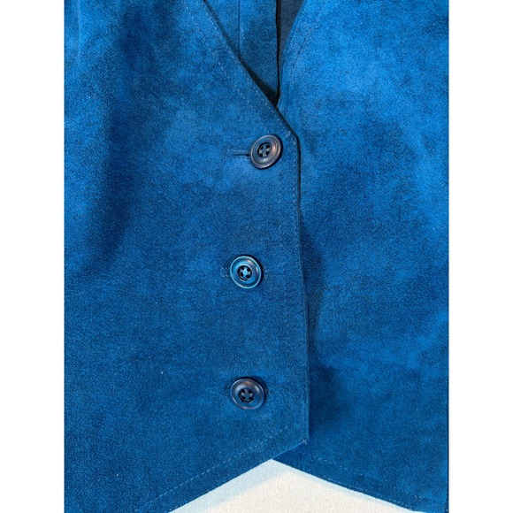 Sofia Handmade 3‑Piece Women's Suit Medium Blue Vintage Fitted Jacket Skirt Top - Picture 10 of 16